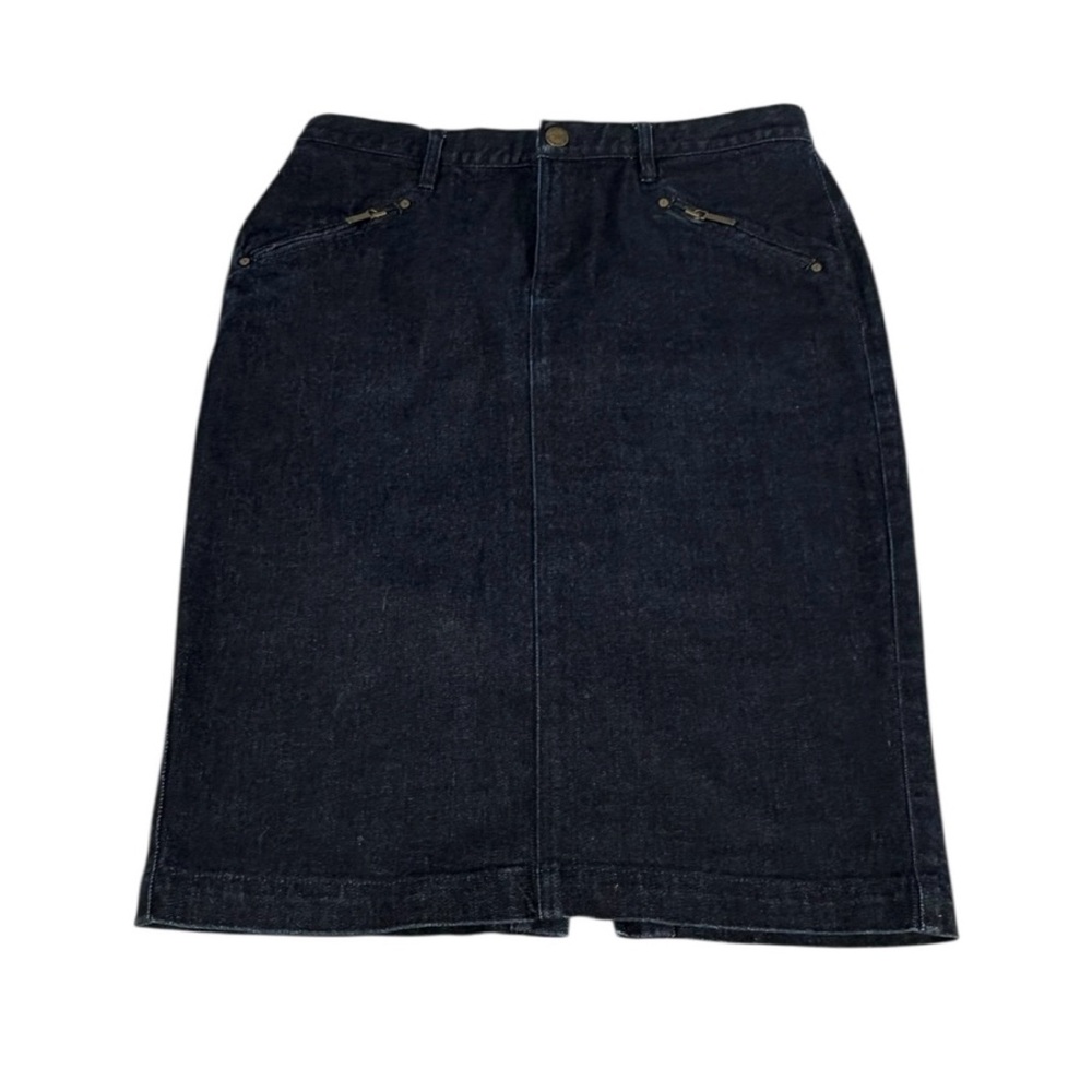 Lauren Jeans Co Premium Denim Midi Skirt Women’s 4 Dark Wash Preppy Classic Y2K